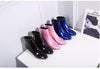 Patent Leather Pointed Toe Ankle Boots