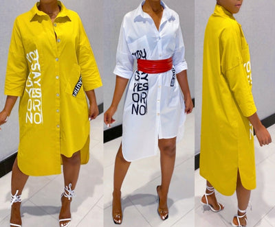 Fashion A-Line Shirt Dress