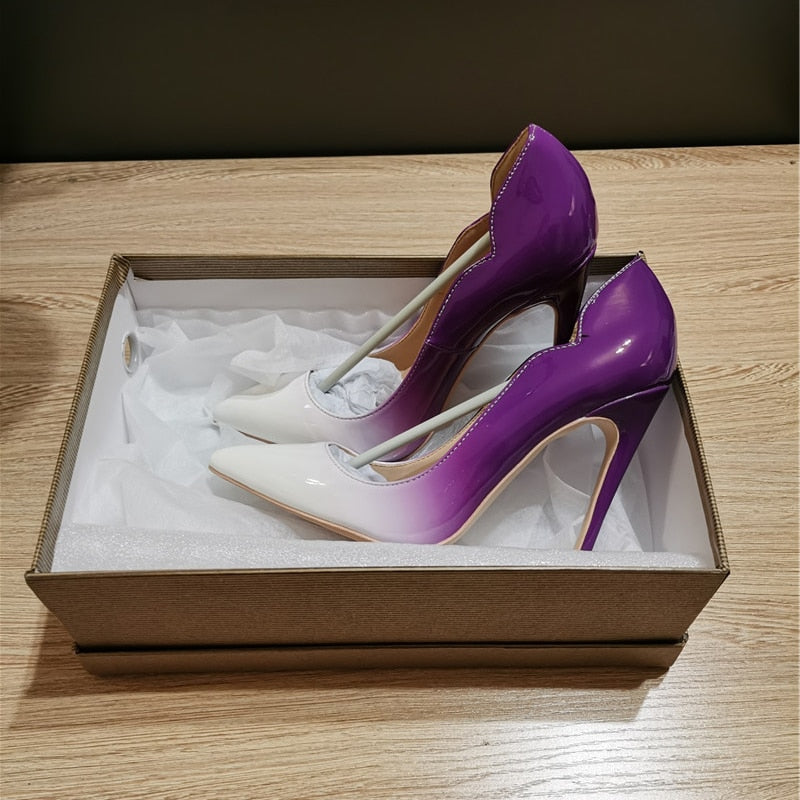 Purple White Stilettos