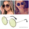 Vintage Round Rhinestone Sunglasses Women Luxury Brand