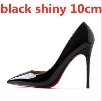 High Heel Pointed Toes Classic Pumps Genuine Leather