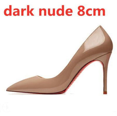 High Heel Pointed Toes Classic Pumps Genuine Leather