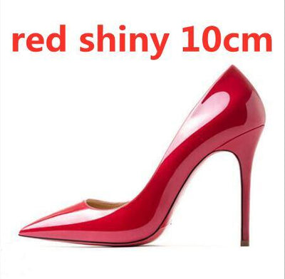 High Heel Pointed Toes Classic Pumps Genuine Leather