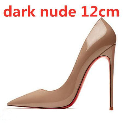 High Heel Pointed Toes Classic Pumps Genuine Leather