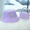 LA Crossbody Single Shoulder Hand Bag & Hat Set