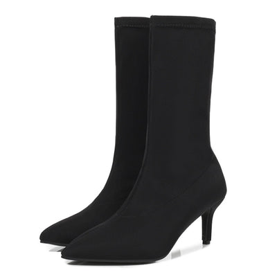 Stretch Sock Ankle Boots