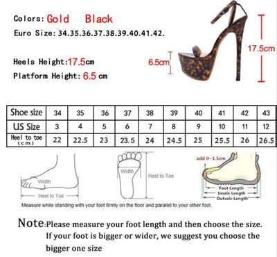 Buckle Strap Super High Heel 17.5cm Summer Sexy Peep-toe Women Sandals Gladiator