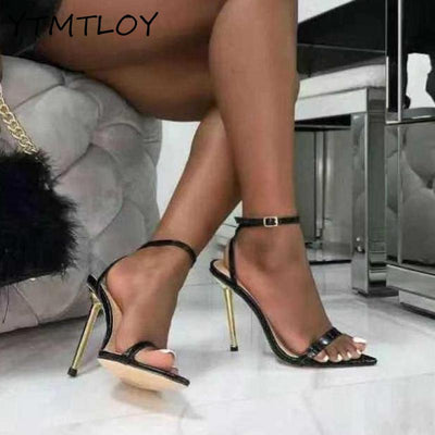Ankle Strap High Heels Pointed Toe Sandals