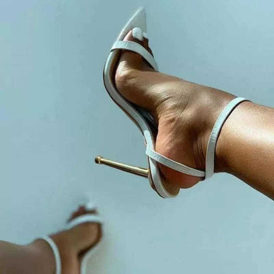 Ankle Strap High Heels Pointed Toe Sandals