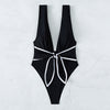 Deep V-Neck Backless One Piece Swimsuits